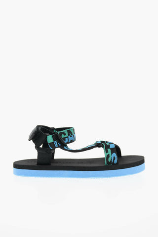 Logoed Sandals with Touch Strap Fastening
