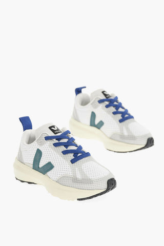 Suede and Alveomesh SMALL CANARY Sneakers with Logo