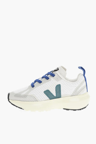 Suede and Alveomesh SMALL CANARY Sneakers with Logo