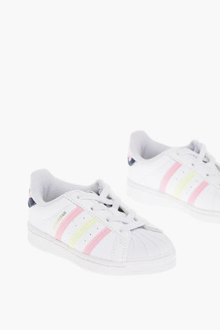 Lace-up SUPERSTAR Sneakers with Side Stripes