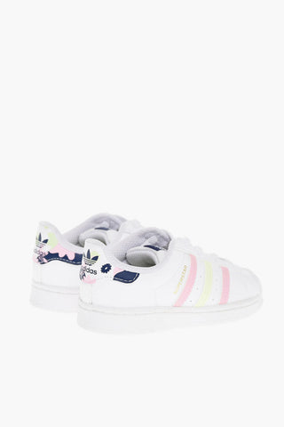 Lace-up SUPERSTAR Sneakers with Side Stripes