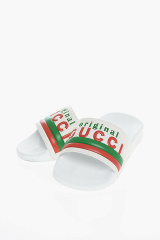 Slides in Pelle con Logo in Rilievo