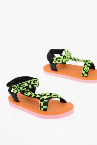 Logoed Sandals with Touch Strap Fastening