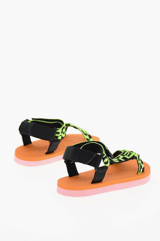 Logoed Sandals with Touch Strap Fastening