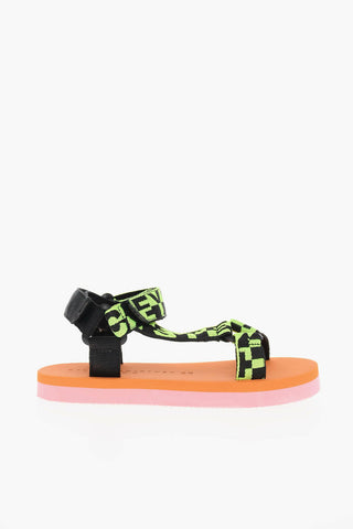 Logoed Sandals with Touch Strap Fastening