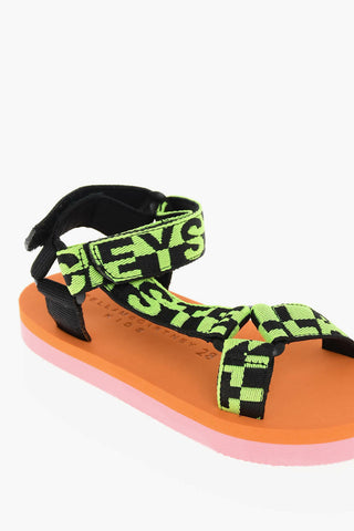 Logoed Sandals with Touch Strap Fastening