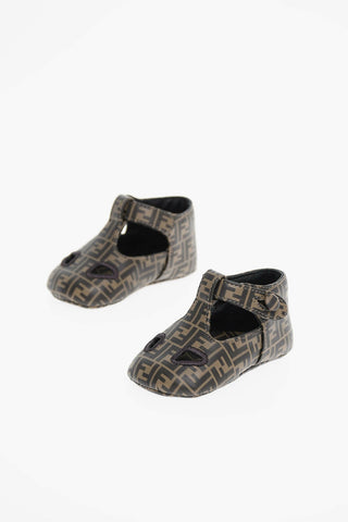 Calfskin Sandals with Allover FF Pattern