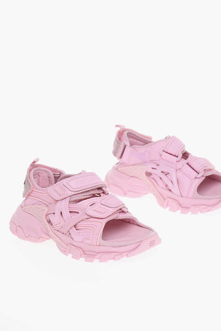 TRACK Sandals with Cut-out Detailing and Velcro Fastening