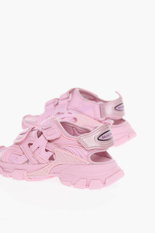TRACK Sandals with Cut-out Detailing and Velcro Fastening
