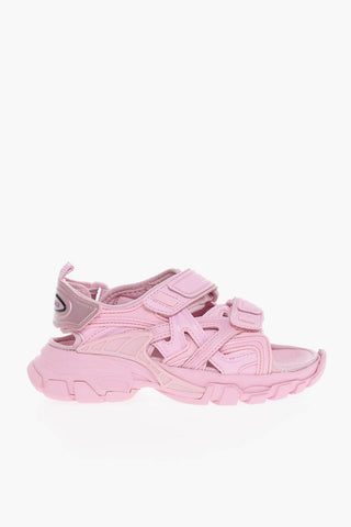 TRACK Sandals with Cut-out Detailing and Velcro Fastening