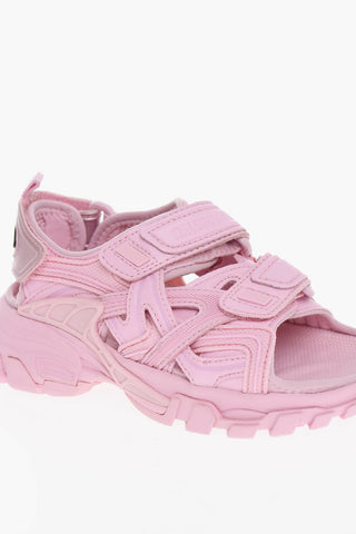 TRACK Sandals with Cut-out Detailing and Velcro Fastening
