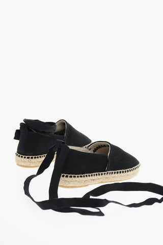 Espadrillas con Motivo Floreale e Chiusura alla Schiava