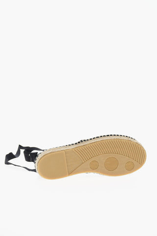 Espadrillas con Motivo Floreale e Chiusura alla Schiava