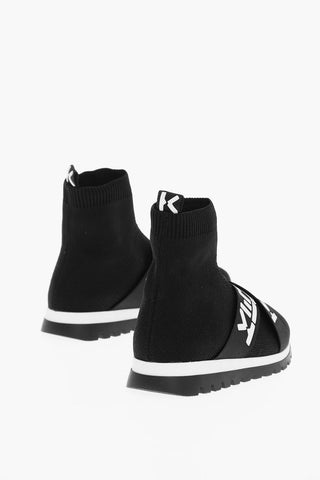 Sock Sneakers with Logoed Elastic Tape
