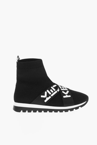 Sock Sneakers with Logoed Elastic Tape