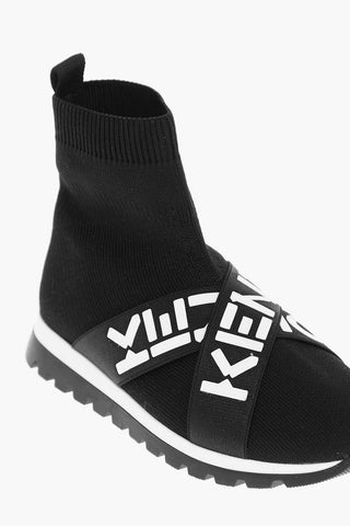 Sock Sneakers with Logoed Elastic Tape