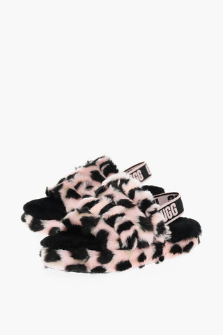Sandali Shearling FLUFF YEAH con Motivo Animalier