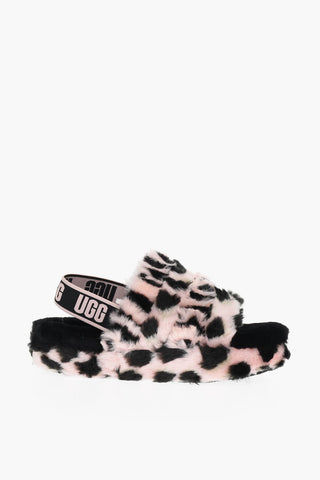 Sandali Shearling FLUFF YEAH con Motivo Animalier