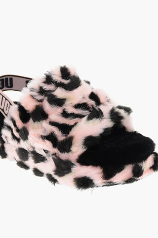 Sandali Shearling FLUFF YEAH con Motivo Animalier