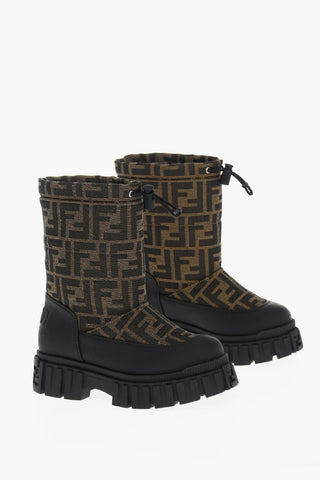 Drawstringed Snow Boots with FF Monogram