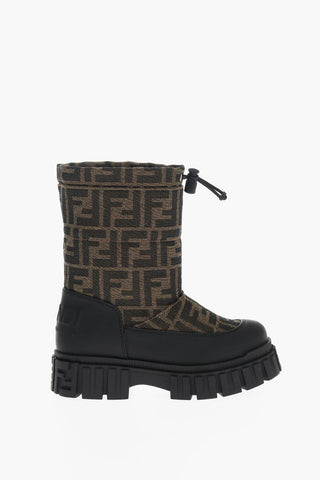 Drawstringed Snow Boots with FF Monogram