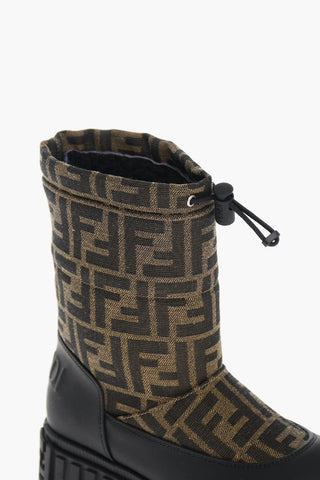 Drawstringed Snow Boots with FF Monogram