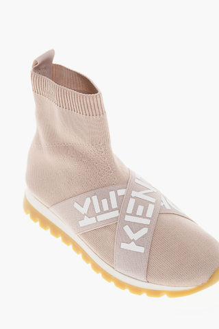 Sock Sneakers with Logoed Elastic Tape