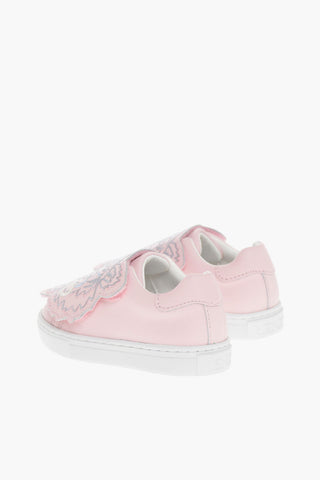Calfskin Slip On Sneakers with Embroidered Tiger