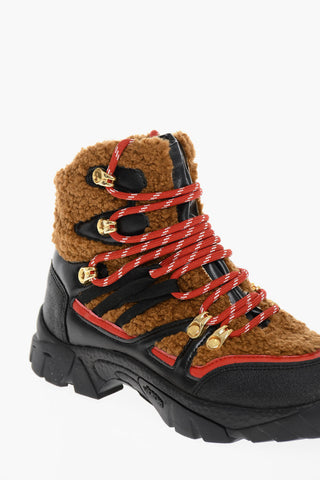 Scarponi TEDDY BEAR in Ecopelliccia con Stringhe