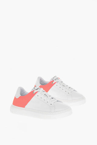 Calfskin Lace-up Low Shoes with Logo