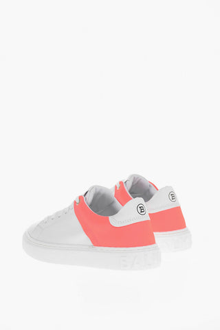 Scarpe Basse Allacciate in Pelle con Logo