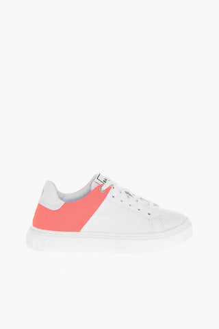 Scarpe Basse Allacciate in Pelle con Logo