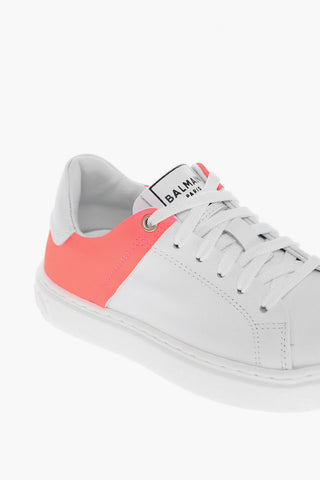 Scarpe Basse Allacciate in Pelle con Logo