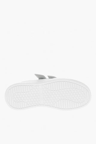 Sneakers in Pelle con Chiusura in Velcro e Logo