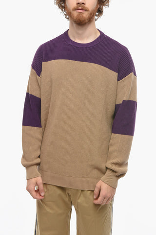EMPORIO Knitted Two-toned Sweather with Crew Neck