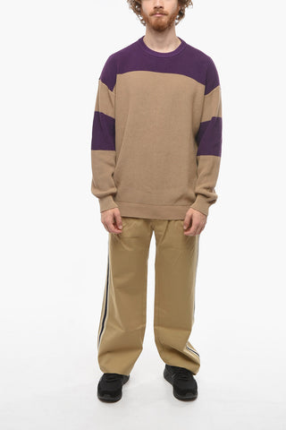 EMPORIO Knitted Two-toned Sweather with Crew Neck
