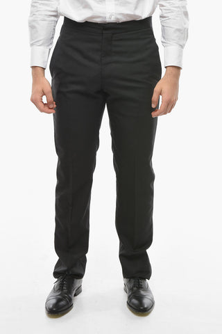 EMPORIO Virgin Wool Suit with Satin Peak Lapel