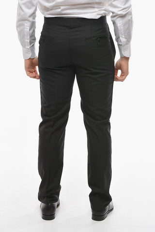 EMPORIO Virgin Wool Suit with Satin Peak Lapel