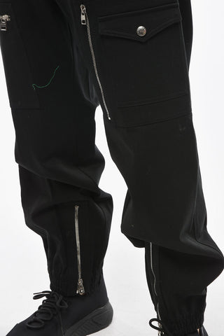 Multipocketed Cotton Pants with Zipped Ankles