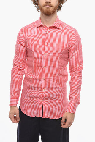Linen Shirt with Pinstriped Pattern