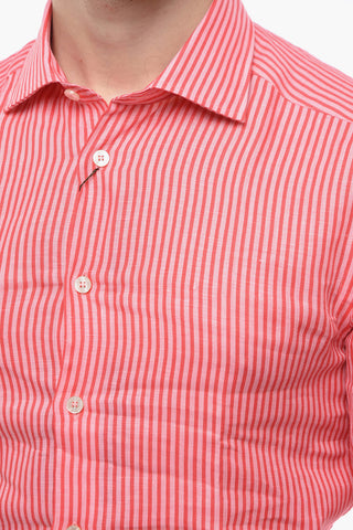 Linen Shirt with Pinstriped Pattern