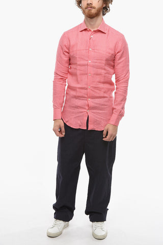 Linen Shirt with Pinstriped Pattern