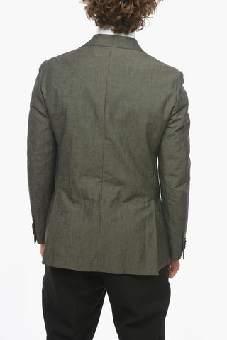 CC COLLECTION Linen-blend REFINED Blazer with Patch Pockets
