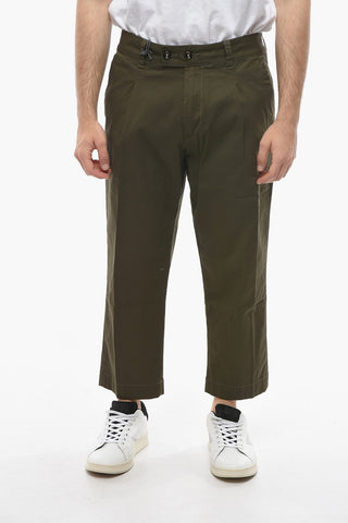 Single-Pleat Stretch Cotton MARAIS Pants