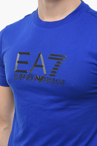 EMPORIO EA7 Crew-neck T-shirt with Chest Tactile Logo