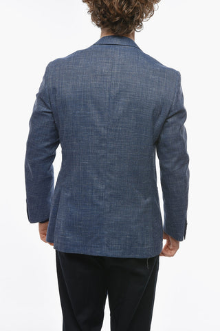 Blazer Semifoderato in Misto Lana e Seta ACADEMY SOFT con Spacchi Laterali