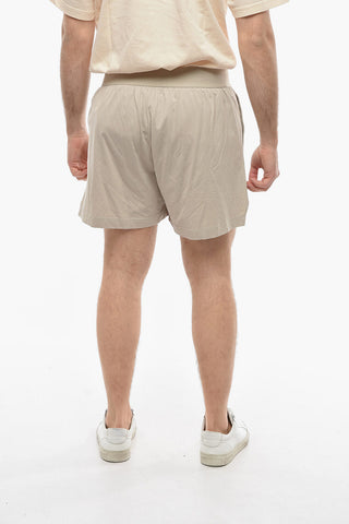 Shorts a 2 Tasche con Elastico In Vita