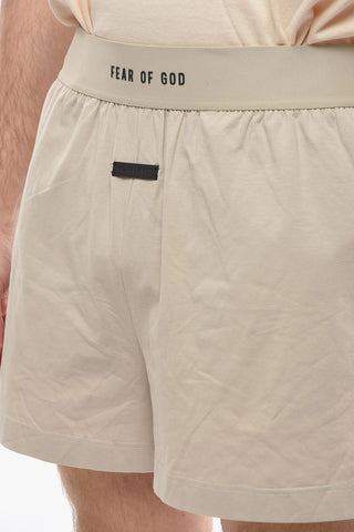 Shorts a 2 Tasche con Elastico In Vita