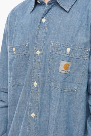 Overshirt CLINK In Denim Effetto Bleached