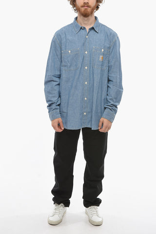 Overshirt CLINK In Denim Effetto Bleached